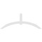 Ekena Millwork Archdale Architectural Grade PVC Gable Bracket, 108"W x 40 1/2"H x 2"D x 6"F, 9/12 Pitch GBP108X41X0206ARC00 - alternate 2